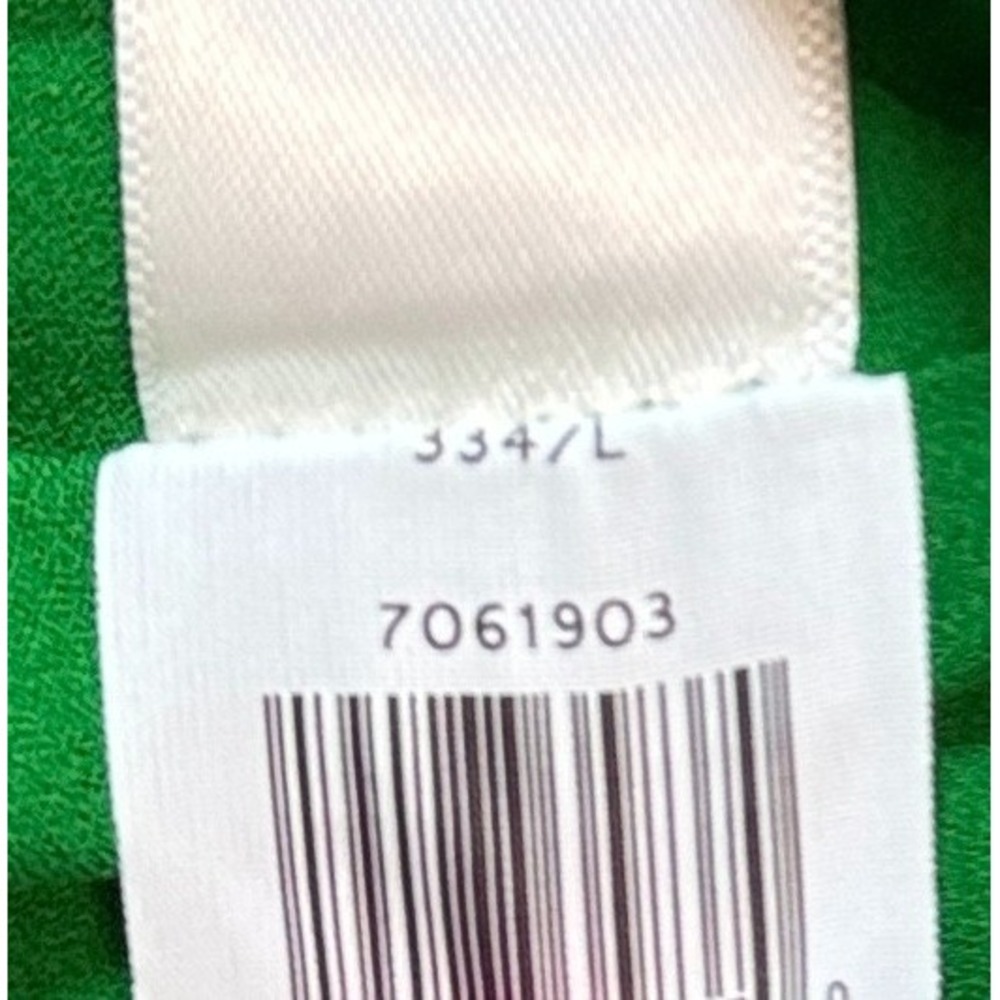 CeCe Green Puff‎ Sleeve Tiered Short Dress Size Large Lined Crepe Textured NWI - Picture 13 of 16